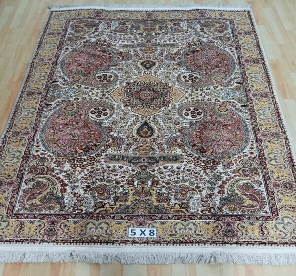 Ultra Premium Highest Density Imported Irani Persian Silk Carpet for Your Living Room, Hall & Dinning Area 5 feet x 8 feet