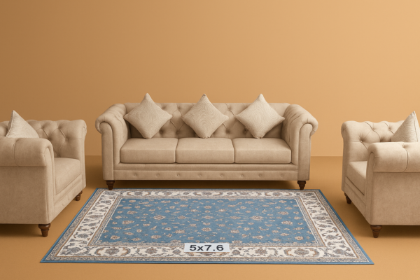 Ultra Premium Highest Density Imported Irani Persian Silk Carpet for Your Living Room, Hall & Dinning Area 5 feet x 7.6 feet