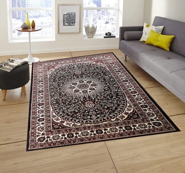 Kashmiri Persian Design Carpet for Living Room Bedroom and for Hall | Handwoven Designer Anti Skid Carpets