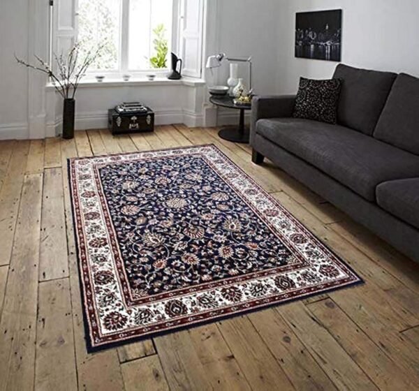 Kashmiri Persian Design Carpet for Living Room Bedroom and for Hall | Handwoven Designer Anti Skid Carpets