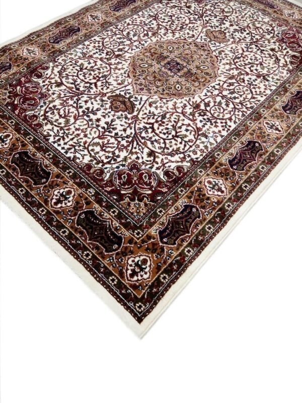Kashmiri Persian Design Carpet for Living Room Bedroom and for Hall | Handwoven Designer Anti Skid Carpets - Image 3