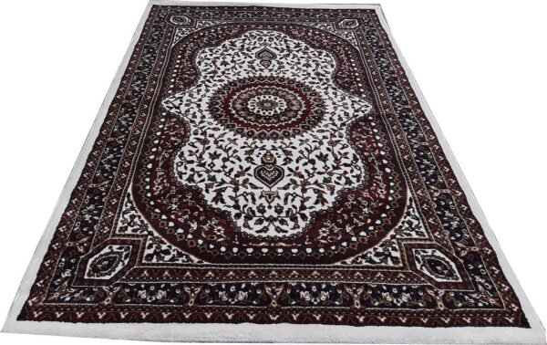 Kashmiri Persian Design Carpet for Living Room Bedroom and for Hall | Handwoven Designer Anti Skid Carpets - Image 2