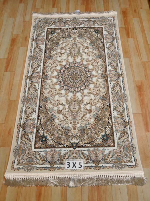Ultra Premium Highest Density Imported Irani Persian Silk Carpet for Your Living Room, Hall & Dinning Area 3 Feet X 5 Feet
