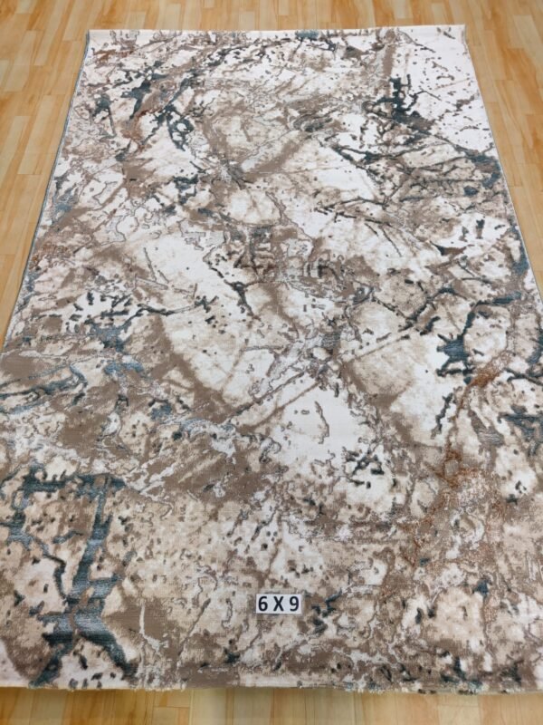 Abstract Area Rug Modern Style | Premium Turkish Made Superior Comfort & Construction | Stain Shedding Resistant 6 Feet X 9 Feet