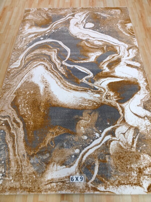 Abstract Area Rug Modern Style | Premium Turkish Made Superior Comfort & Construction | Stain Shedding Resistant 6 Feet X 9 Feet