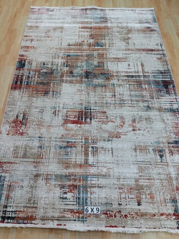 Abstract Area Rug Modern Style | Premium Turkish Made Superior Comfort & Construction | Stain Shedding Resistant 6 Feet X 9 Feet