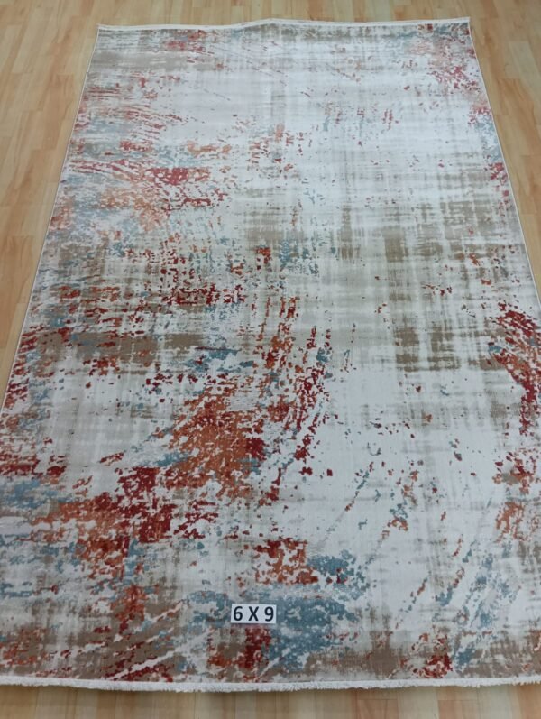 Abstract Area Rug Modern Style | Premium Turkish Made Superior Comfort & Construction | Stain Shedding Resistant 6 Feet X 9 Feet