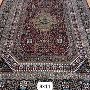 Kashmiri Persian Design Carpet for Living Room Bedroom and for Hall | Machine Woven Designer Anti Skid Carpets 8 Feet X 11 Feet