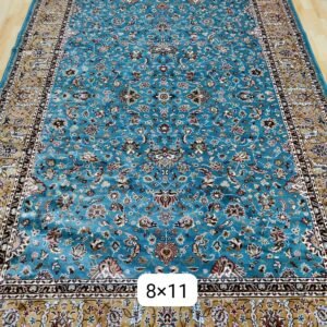 Kashmiri Persian Design Carpet for Living Room Bedroom and for Hall | Machine Woven Designer Anti Skid Carpets 8 Feet X 11 Feet