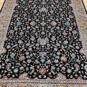 Kashmiri Persian Design Carpet for Living Room Bedroom and for Hall | Machine Woven Designer Anti Skid Carpets 8 Feet X 11 Feet