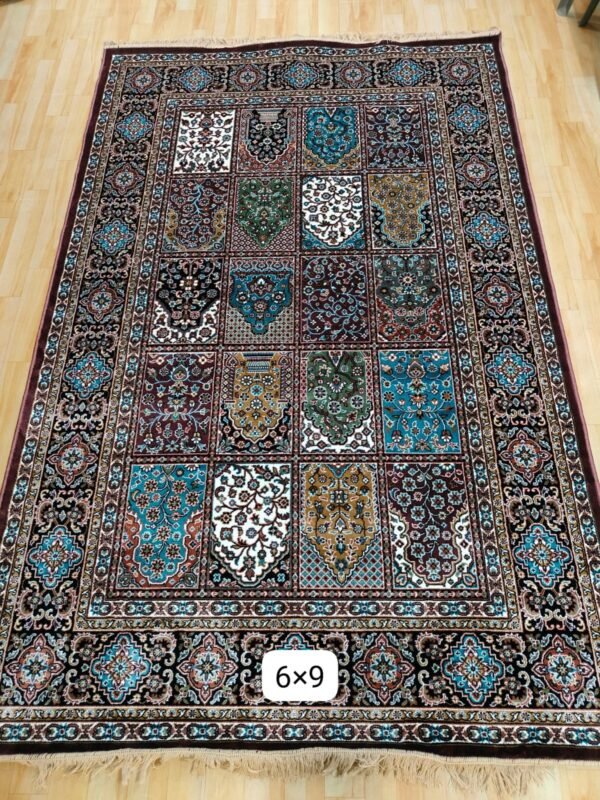 Kashmiri Persian Design Carpet for Living Room Bedroom and for Hall | Machine woven Designer Anti Skid Carpets 6 Feet X 9 Feet
