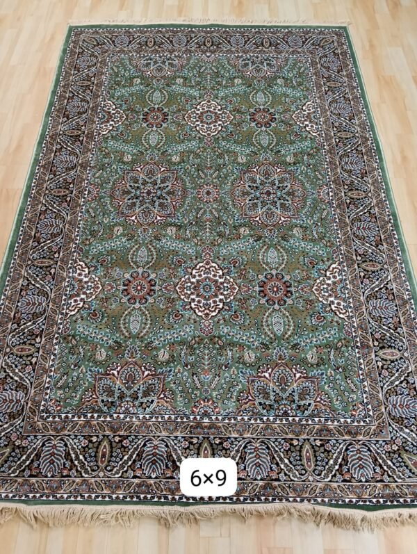 Kashmiri Persian Design Carpet for Living Room Bedroom and for Hall | Machine woven Designer Anti Skid Carpets 6 Feet X 9 Feet