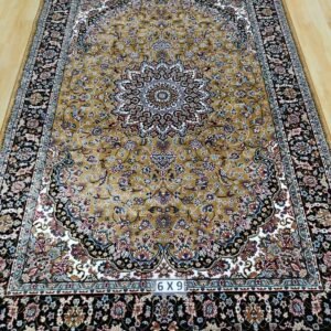 Kashmiri Persian Design Carpet for Living Room Bedroom and for Hall | Machine woven Designer Anti Skid Carpets 6 Feet X 9 Feet