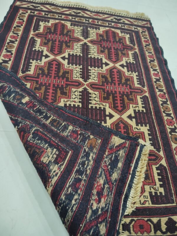 The Afghan hand-spun & hand-knotted Kilims carpets, Ethnic Afghan Red Rug, Ideal for a Farmhouse or Shabby Chic Home Decor, Perfect for a Formal Dining Room or Home Office, 3.0 Feet X 5.0 Feet - Image 2