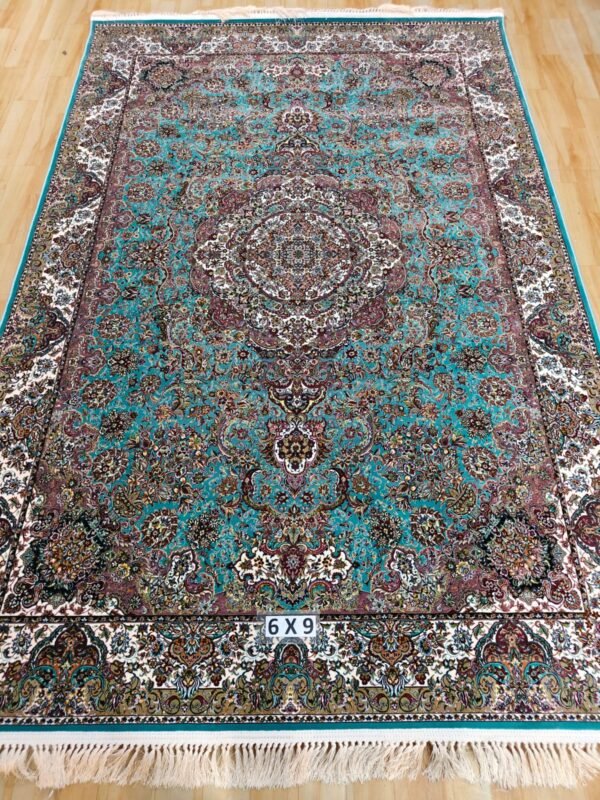 Ultra Premium Highest Density Imported  Irani Persian Silk Carpet for Your Living Room, Hall & Dinning Area 6 Feet x 9 Feet