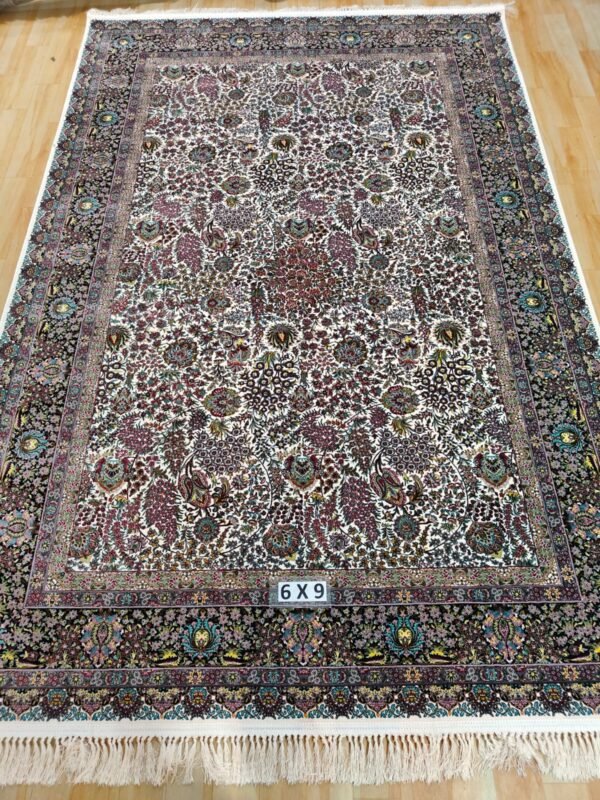 Ultra Premium Highest Density Imported  Irani Persian Silk Carpet for Your Living Room, Hall & Dinning Area 6 Feet x 9 Feet