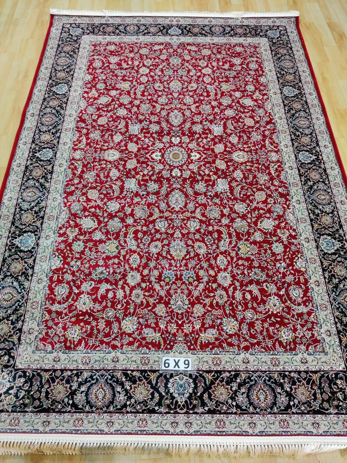 Ultra Premium Highest Density Imported Irani Persian Silk Carpet for Your Living Room, Hall & Dinning Area 6 Feet x 9 Feet