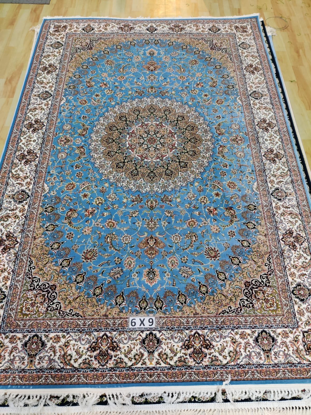 Ultra Premium Highest Density Imported Irani Persian Silk Carpet for Your Living Room, Hall & Dinning Area 6 Feet x 9 Feet