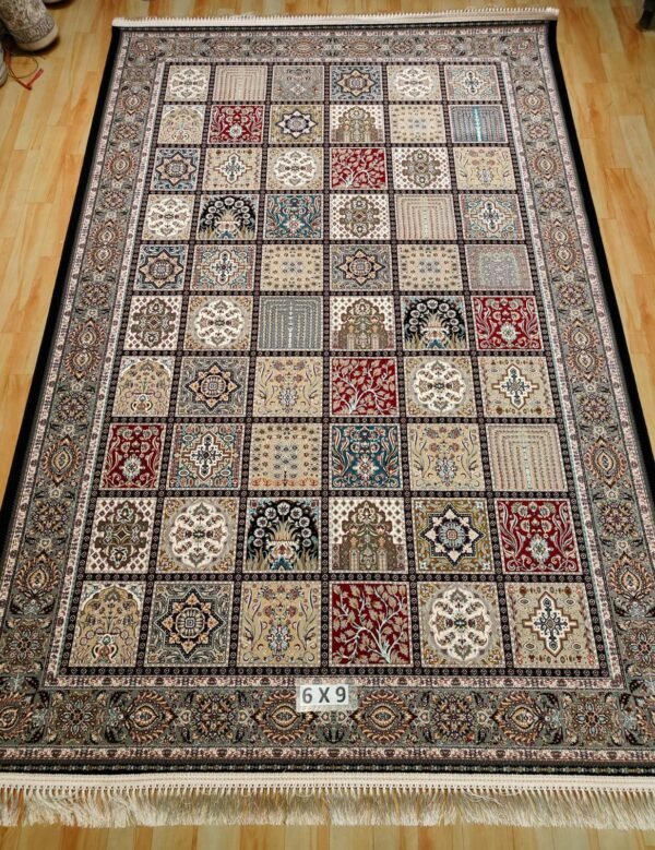 Ultra Premium Highest Density Imported  Irani Persian Silk Carpet for Your Living Room, Hall & Dinning Area 6 Feet x 9 Feet