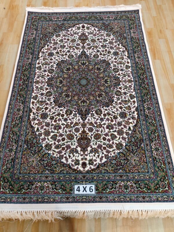 Ultra Premium Highest Density Imported  Irani Persian Silk Carpet for Your Living Room, Hall & Dinning Area 4 Feet x 6 Feet