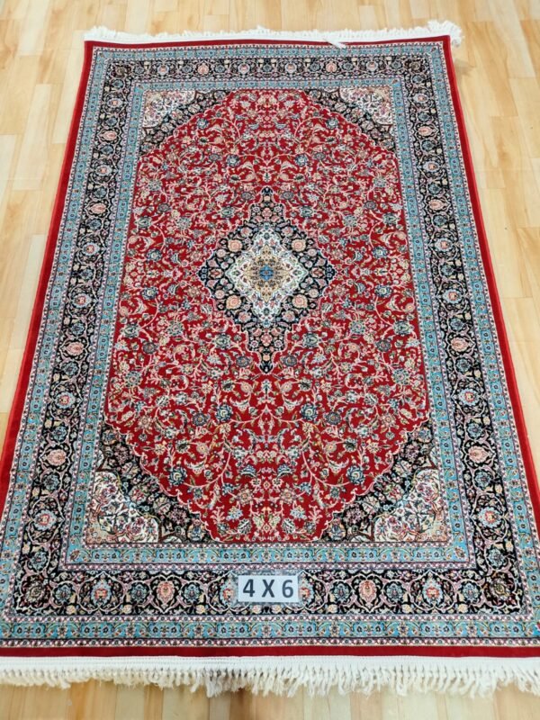 Ultra Premium Highest Density Imported  Irani Persian Silk Carpet for Your Living Room, Hall & Dinning Area 4 Feet x 6 Feet