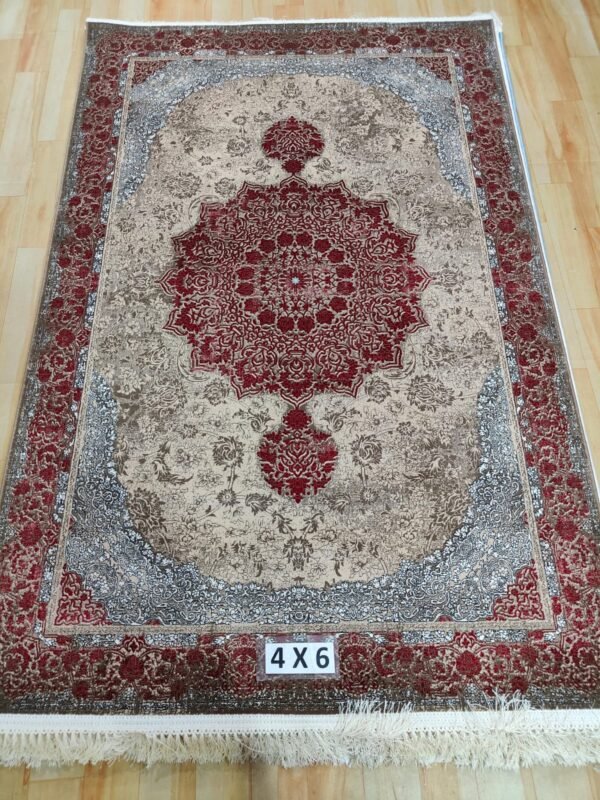 Ultra Premium Highest Density Imported  Irani Persian Silk Carpet for Your Living Room, Hall & Dinning Area 4 Feet x 6 Feet