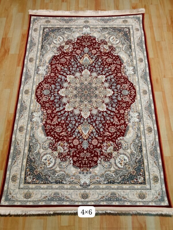 Ultra Premium Highest Density Imported  Irani Persian Silk Carpet for Your Living Room, Hall & Dinning Area 4 Feet x 6 Feet
