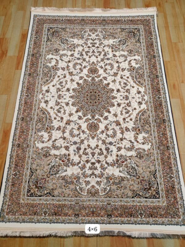 Ultra Premium Highest Density Imported  Irani Persian Silk Carpet for Your Living Room, Hall & Dinning Area 4 Feet x 6 Feet