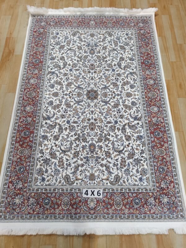 Ultra Premium Highest Density Imported  Irani Persian Silk Carpet for Your Living Room, Hall & Dinning Area 4 Feet x 6 Feet