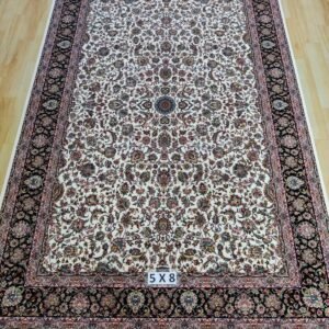 Ultra Premium Highest Density Imported  Irani Persian Silk Carpet for Your Living Room, Hall & Dinning Area 5 Feet x 8 Feet