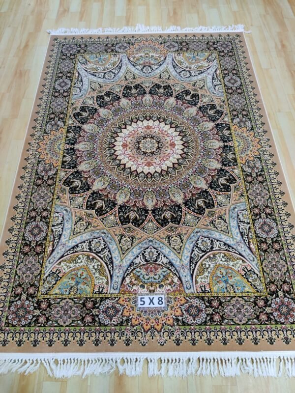 Ultra Premium Highest Density Imported  Irani Persian Silk Carpet for Your Living Room, Hall & Dinning Area 5 Feet x 8 Feet