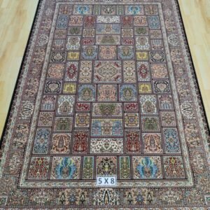 Ultra Premium Highest Density Imported  Irani Persian Silk Carpet for Your Living Room, Hall & Dinning Area 5 Feet x 8 Feet