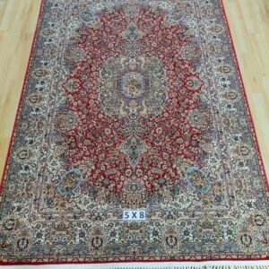 Ultra Premium Highest Density Imported  Irani Persian Silk Carpet for Your Living Room, Hall & Dinning Area 5 Feet x 8 Feet