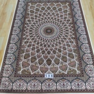 Ultra Premium Highest Density Imported  Irani Persian Silk Carpet for Your Living Room, Hall & Dinning Area 5 Feet x 8 Feet