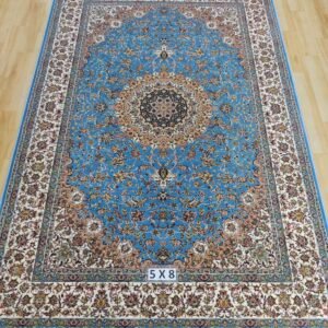 Ultra Premium Highest Density Imported  Irani Persian Silk Carpet for Your Living Room, Hall & Dinning Area 5 Feet x 8 Feet