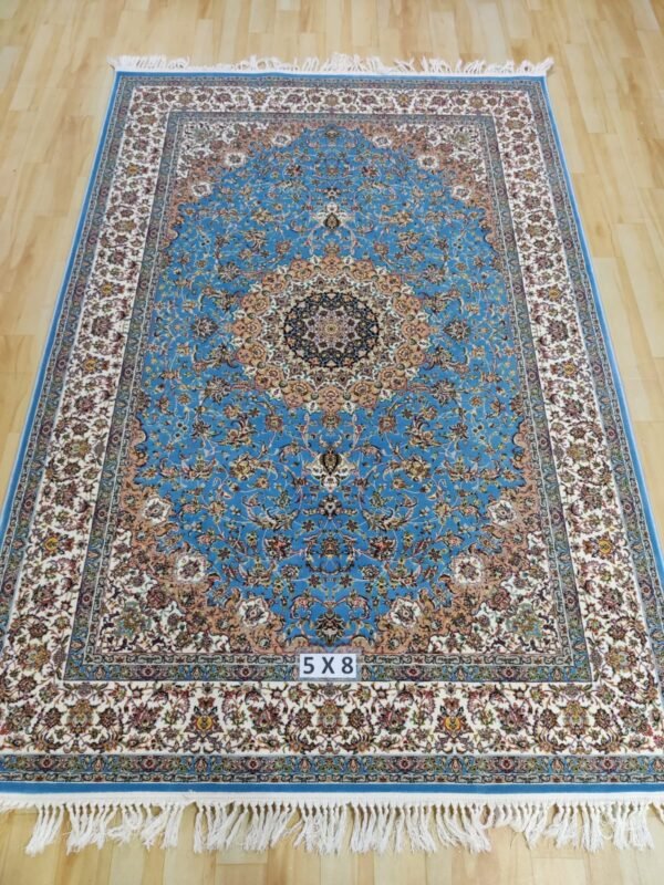 Ultra Premium Highest Density Imported  Irani Persian Silk Carpet for Your Living Room, Hall & Dinning Area 5 Feet x 8 Feet