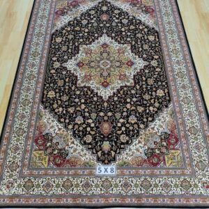 Ultra Premium Highest Density Imported  Irani Persian Silk Carpet for Your Living Room, Hall & Dinning Area 5 Feet x 8 Feet