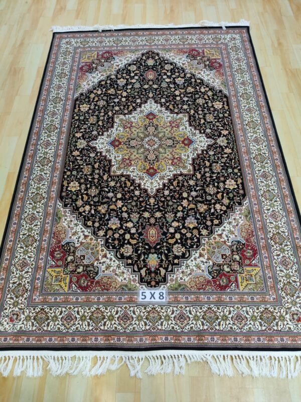 Ultra Premium Highest Density Imported  Irani Persian Silk Carpet for Your Living Room, Hall & Dinning Area 5 Feet x 8 Feet