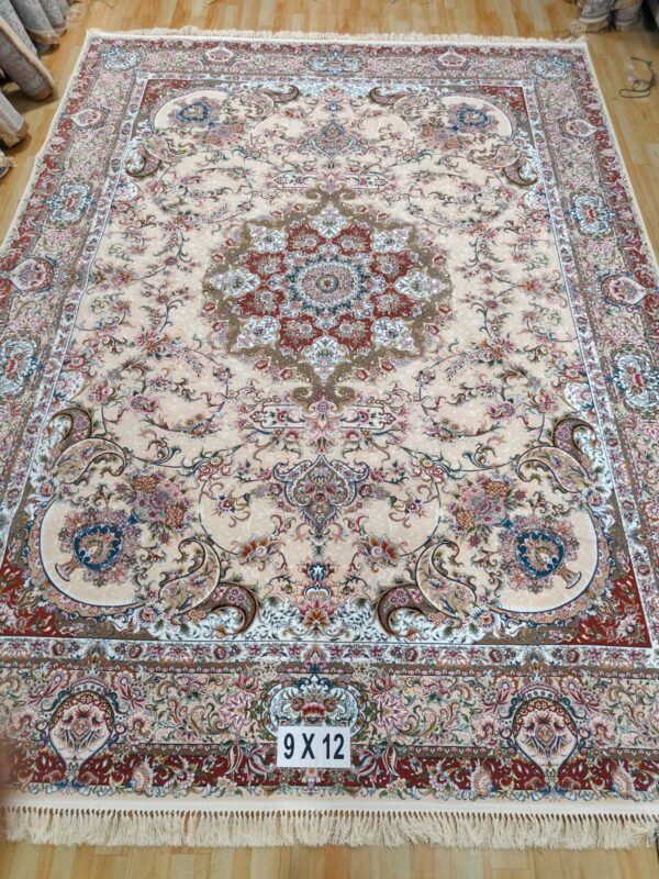 Ultra Premium Highest Density Imported  Irani Persian Silk Carpet for Your Living Room, Hall & Dinning Area 9 Feet x 12 Feet