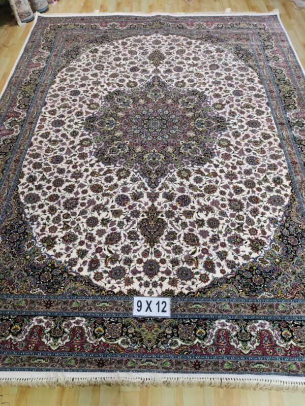 Ultra Premium Highest Density Imported  Irani Persian Silk Carpet for Your Living Room, Hall & Dinning Area 9 Feet x 12 Feet