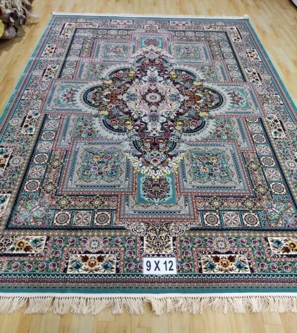 Ultra Premium Highest Density Imported  Irani Persian Silk Carpet for Your Living Room, Hall & Dinning Area 9 Feet x 12 Feet