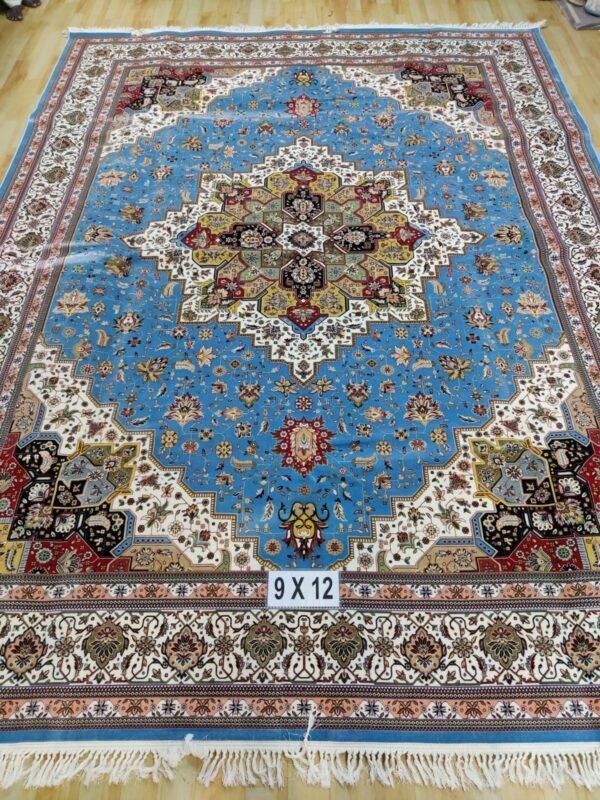 Ultra Premium Highest Density Imported  Irani Persian Silk Carpet for Your Living Room, Hall & Dinning Area 9 Feet x 12 Feet