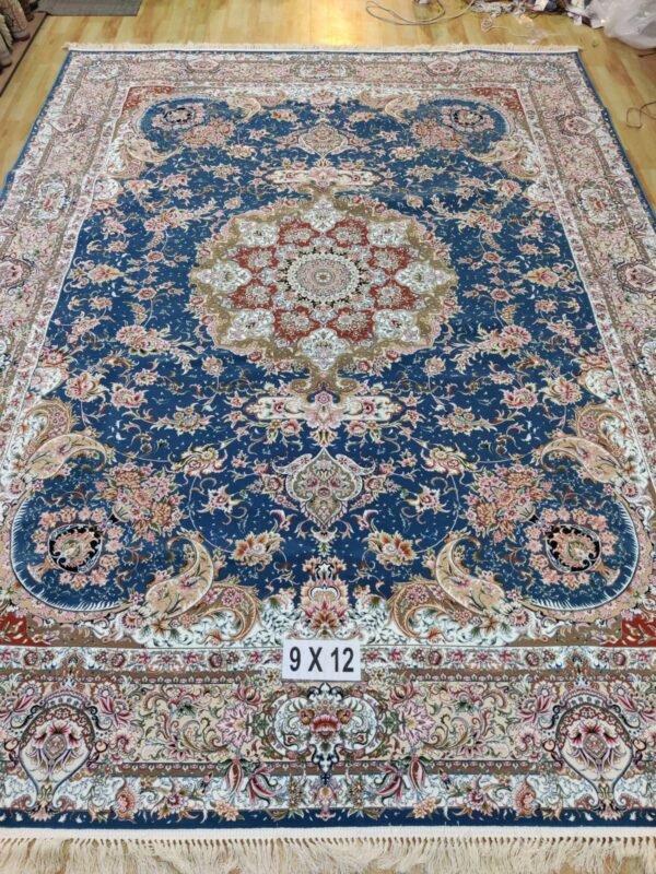 Ultra Premium Highest Density Imported  Irani Persian Silk Carpet for Your Living Room, Hall & Dinning Area 9 Feet x 12 Feet