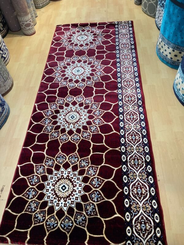 Turkey Imported Ultra Premium Quality JANAMAZ Prayer Carpet Rolls for MASJID (Mosque) Or Any Religious Houses, Gallery Runner and Long Runner Carpet with 1 INCH Pile Height 4 Feet by 100 Feet