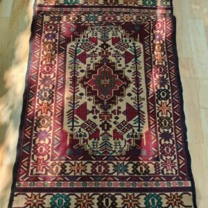 The Afghan hand-spun & hand-knotted Kilims carpets, Ethnic Afghan Red Rug, Ideal for a Farmhouse or Shabby Chic Home Decor, Perfect for a Formal Dining Room or Home Office, 3.0 Feet X 5.0 Feet