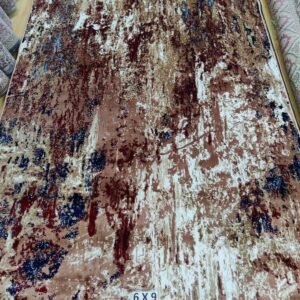 Abstract Area Rug Modern Style | Premium Indian Made Superior Comfort & Construction | Stain Shedding Resistant 6 Feet X 9 Feet