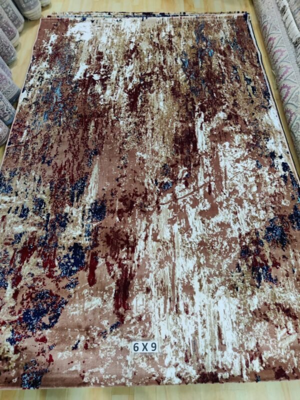 Abstract Area Rug Modern Style | Premium Indian Made Superior Comfort & Construction | Stain Shedding Resistant 6 Feet X 9 Feet