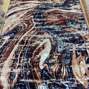 Abstract Area Rug Modern Style | Premium Indian Made Superior Comfort & Construction | Stain Shedding Resistant 6 Feet X 9 Feet