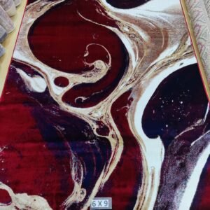 Abstract Area Rug Modern Style | Premium Indian Made Superior Comfort & Construction | Stain Shedding Resistant 6 Feet X 9 Feet