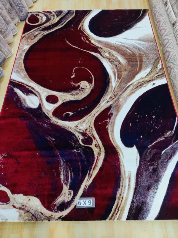 Abstract Area Rug Modern Style | Premium Indian Made Superior Comfort & Construction | Stain Shedding Resistant 6 Feet X 9 Feet